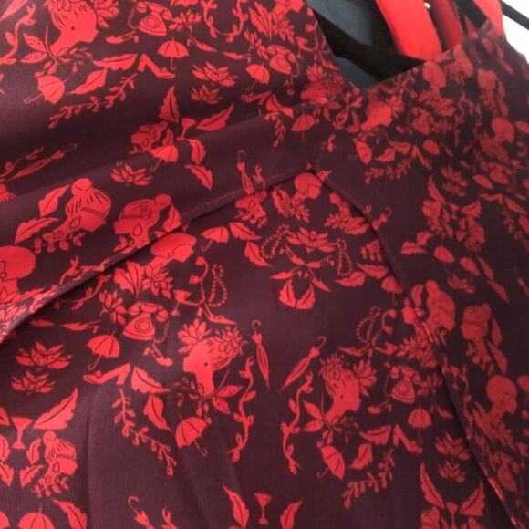 Cabi Purple & Red Floral Sleeveless Blouse Womens S Boho Preppy Office Girly - Picture 5 of 6